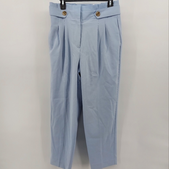 Ann Taylor The Paperbag Ankle Pant - light blue -NWT - Picture 2 of 13